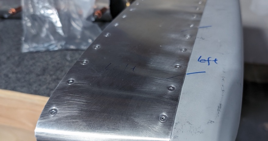 Sling TSi build — riveted aluminum control surface